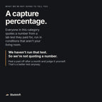 What we are not going to tell you: a capture percentage. We have not run that test.
